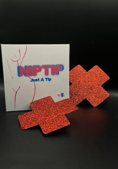 Red GLITTER X (2 PAIRS)