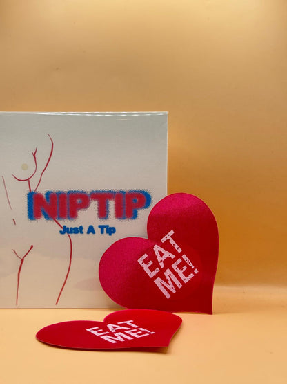 NipTips™ Tap-to-Tip Adhesive Covers  Glitter & Heart Designs | Festival & Performer Accessory