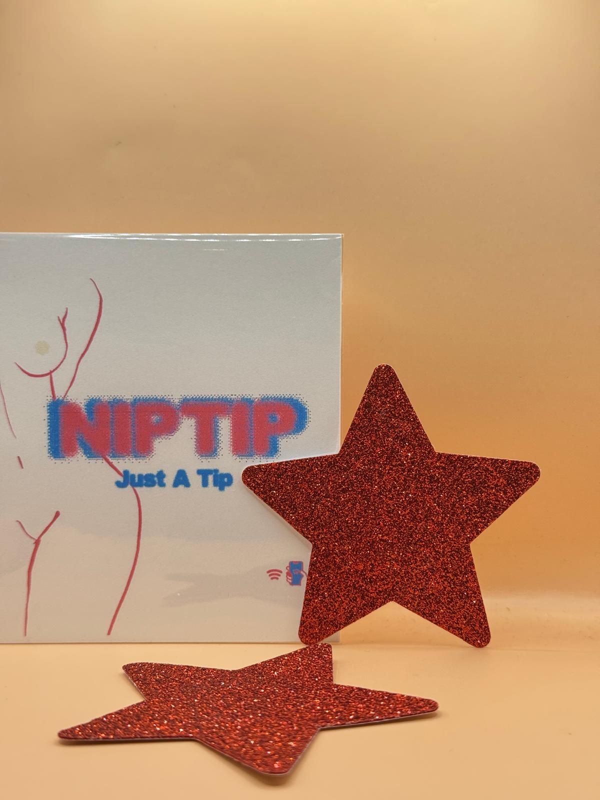 NipTips™ Tap-to-Tip Adhesive Covers  Glitter & Heart Designs | Festival & Performer Accessory