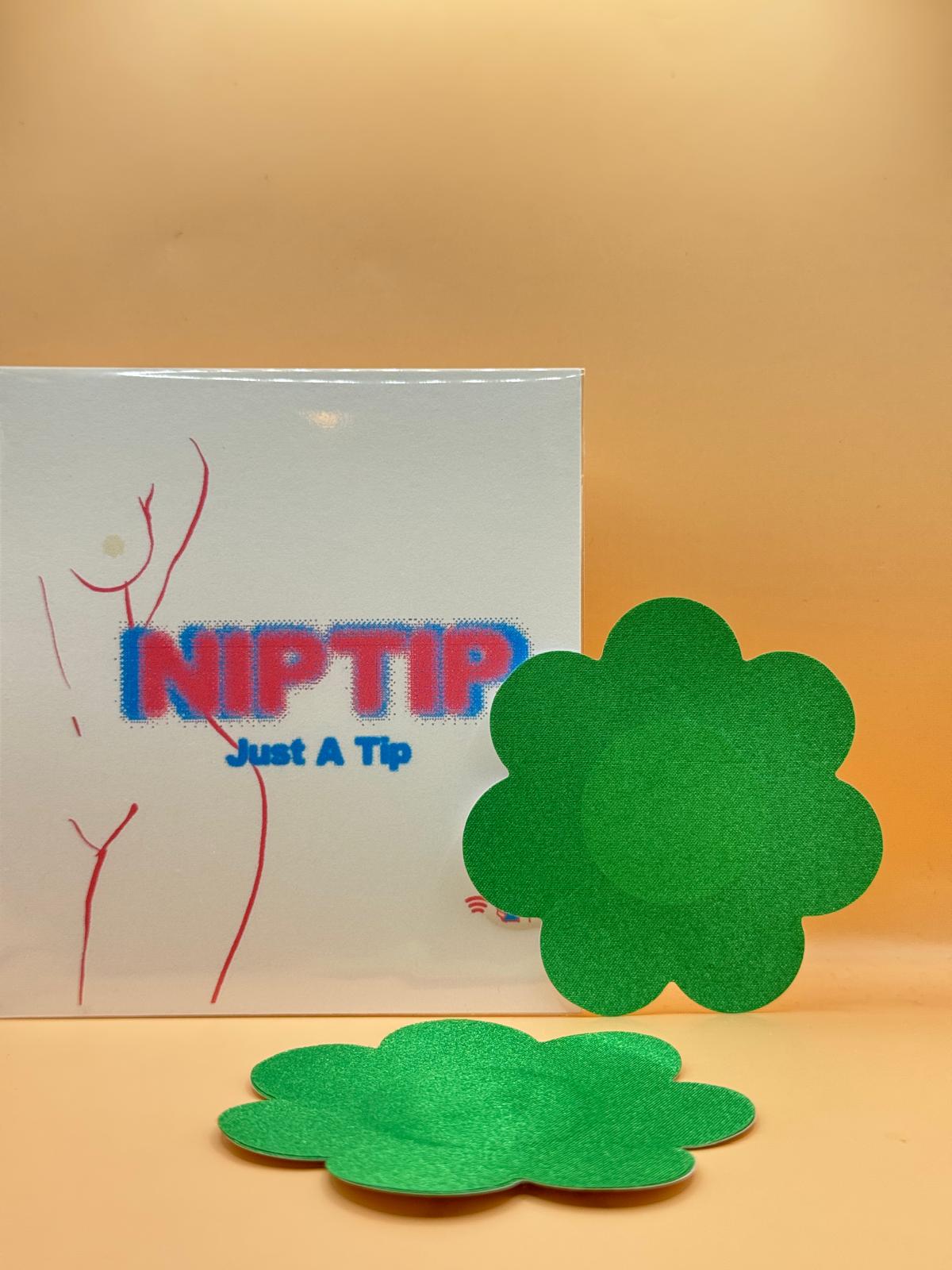NipTips™ Tap-to-Tip Adhesive Covers  Glitter & Heart Designs | Festival & Performer Accessory
