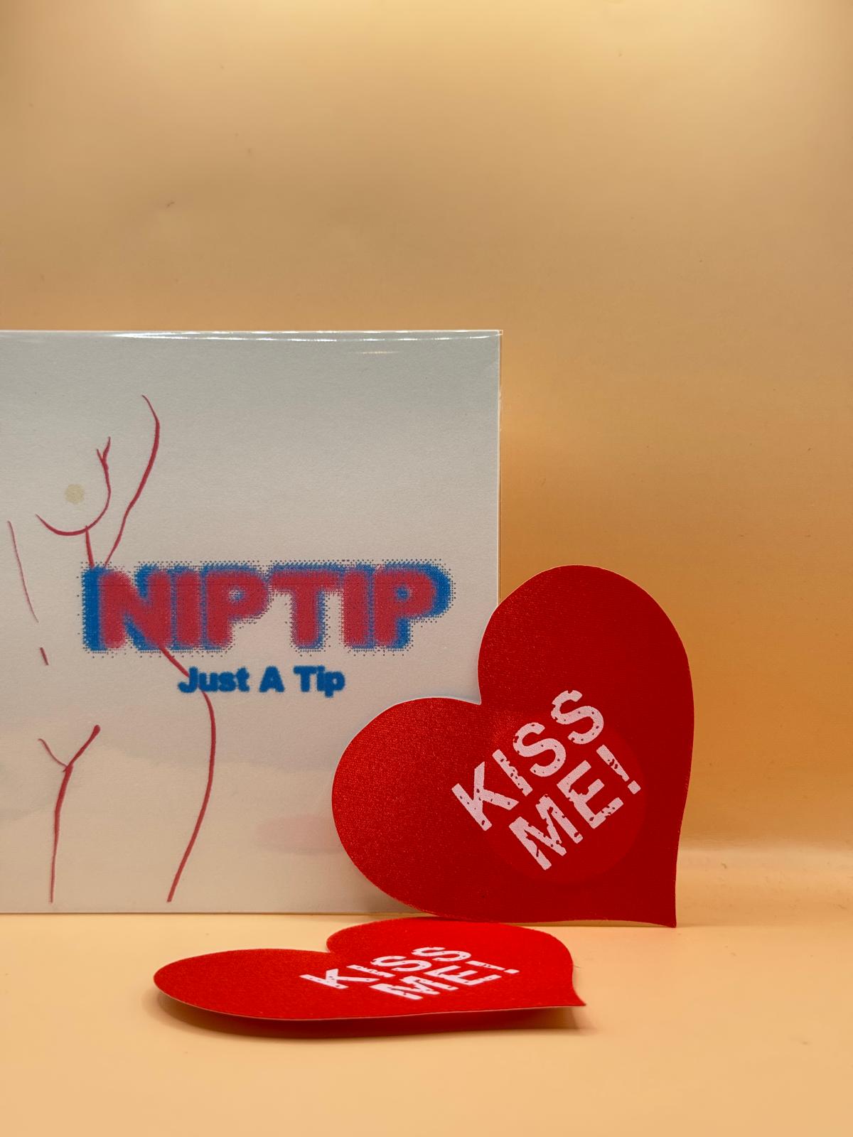 NipTips™ Tap-to-Tip Adhesive Covers  Glitter & Heart Designs | Festival & Performer Accessory