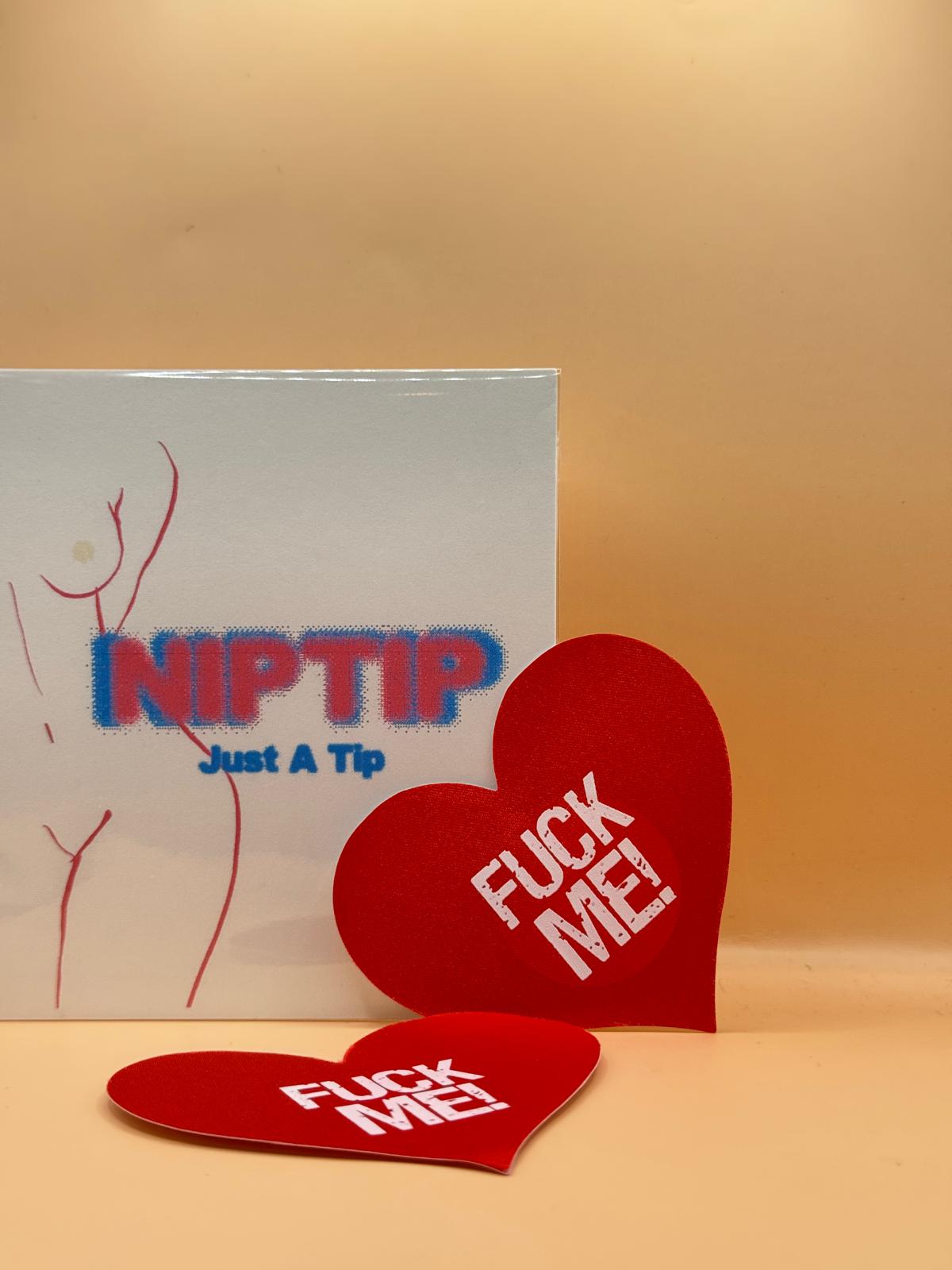 NipTips™ Tap-to-Tip Adhesive Covers  Glitter & Heart Designs | Festival & Performer Accessory