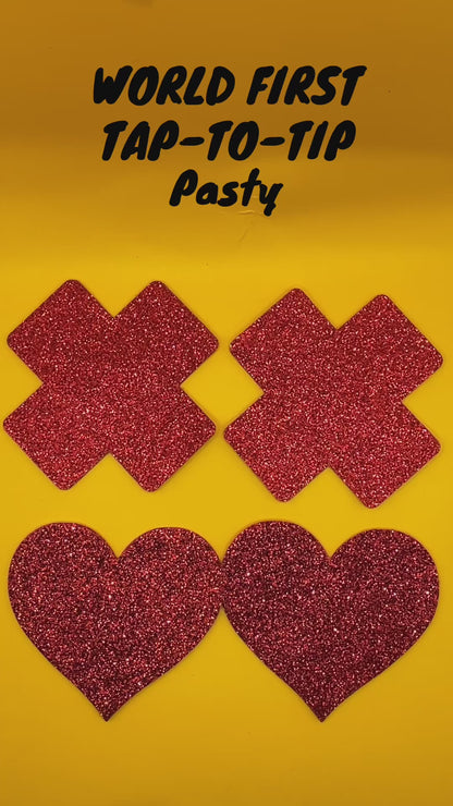 Red GLITTER X (2 PAIRS)